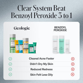 Geologie packaging display highlights the 20 patches and gel.