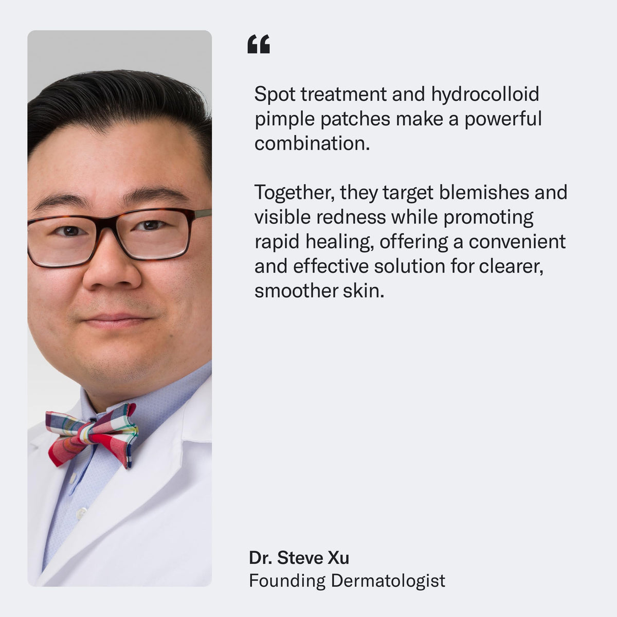 Geologie two-step application shows gel then patch for acne care.