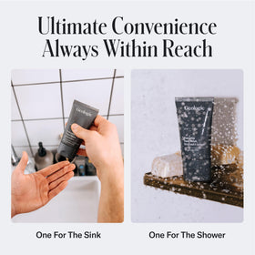Geologie Daily Face Wash foamy lather cleanses gently on skin.