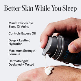 Geologie dark circle eye cream with kojic acid and caffeine targets under-eye puffiness and brightness.