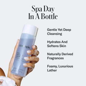Geologie Hana bubble-lather rich foam for a luxurious washing experience.
