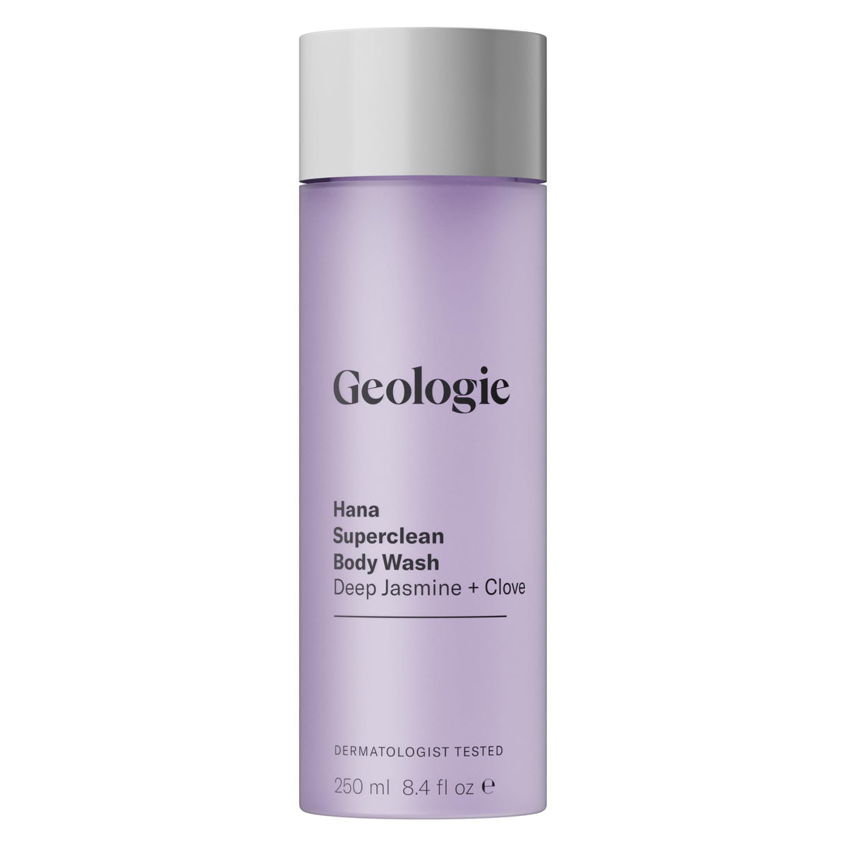 Geologie Hana Superclean bottle top dispensing for effortless daily cleansing.