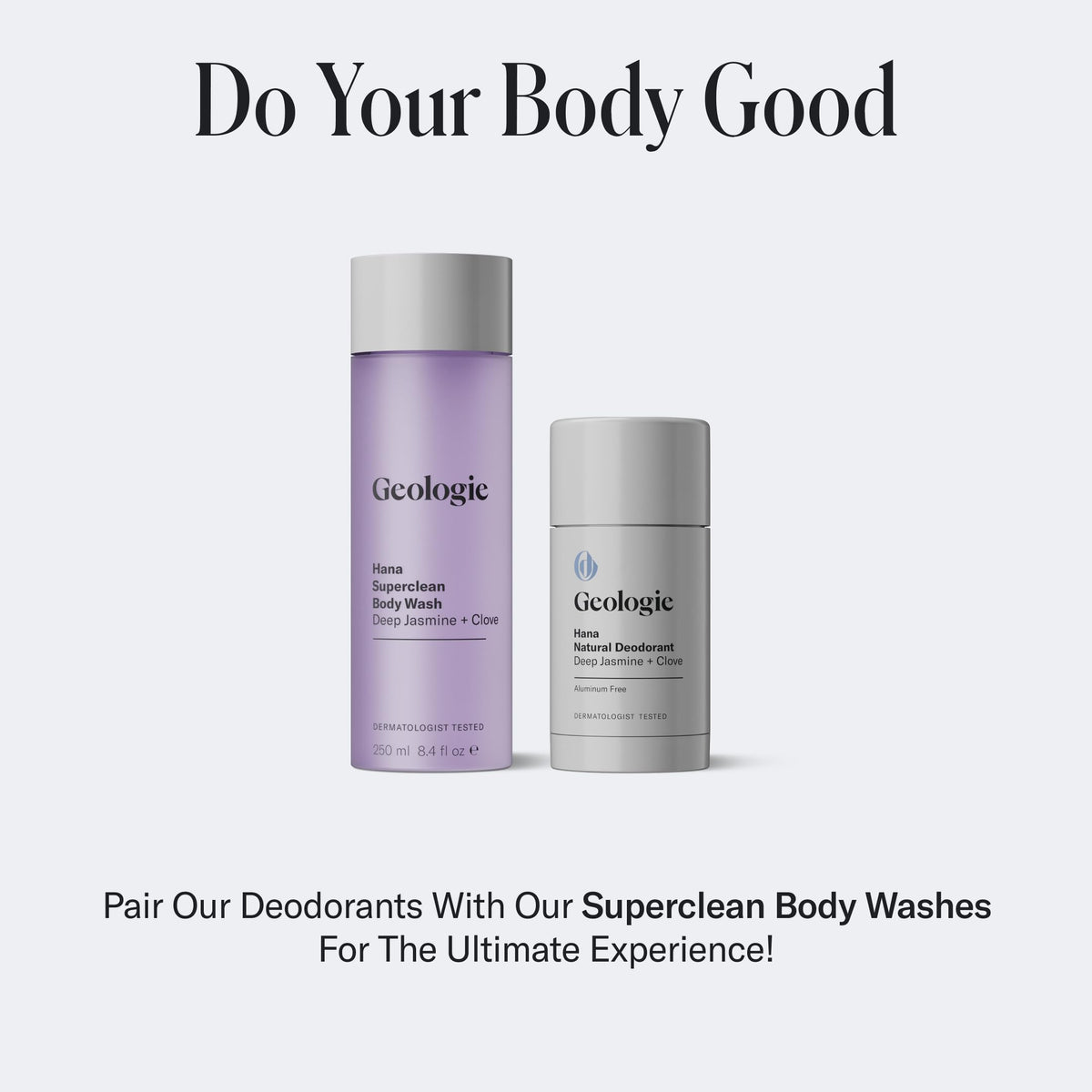 Geologie Hana vegan, dermatologist tested formula, aluminum-free and irritant-free.
