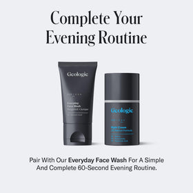 Geologie Retinol Night Cream after-use skin glow portrait.