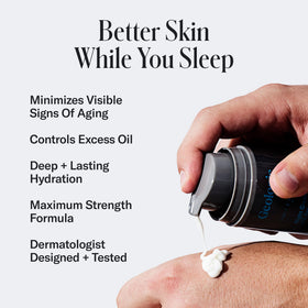 Geologie Retinol Night Cream texture swatch showing smooth, hydrated finish.