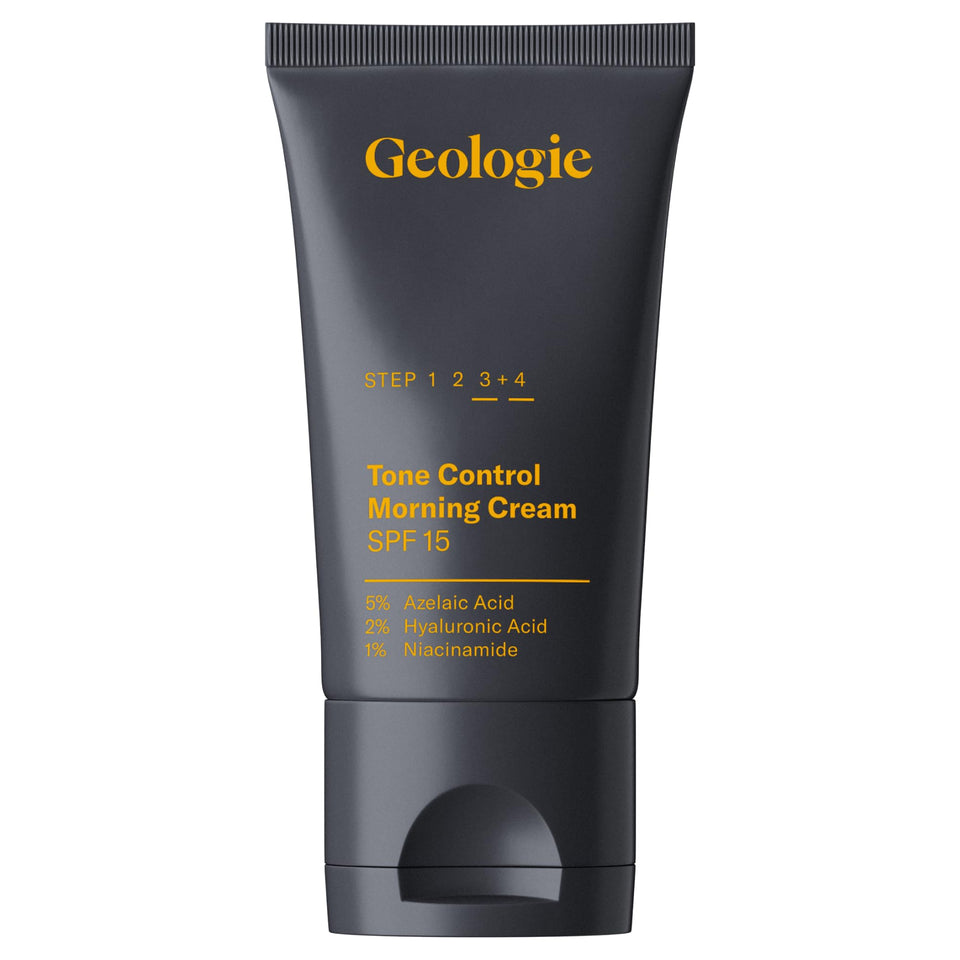 Geologie Tone Control Face Cream SPF 15 close-up highlighting hydration and matte finish