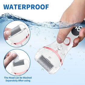 Geopu dual-speed system adapts to soft skin and tougher calluses.