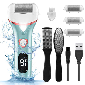 Geopu electric foot callus remover held in hand for at-home foot care
