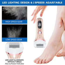 Geopu foot file roller heads allow adjustable grits for diverse calluses