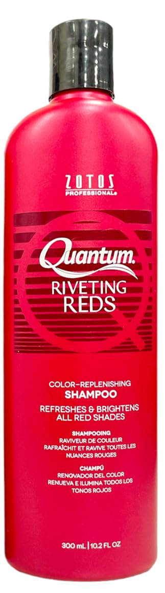 Georgie Riveting Reds bottle front view showing color protection for red hair.