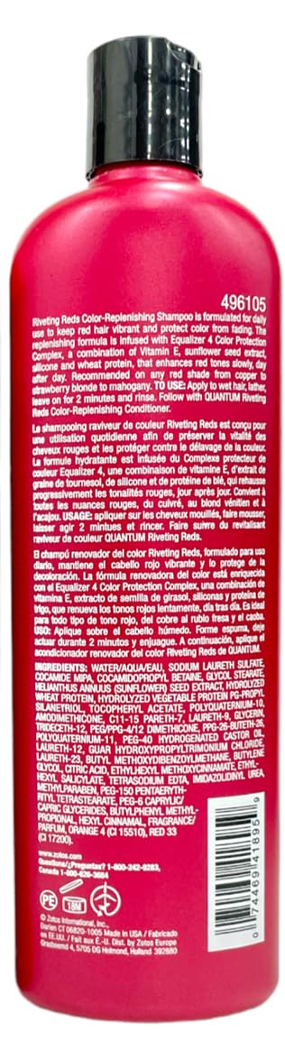 Georgie Riveting Reds shampoo close-up demonstrating creamy texture for daily use.