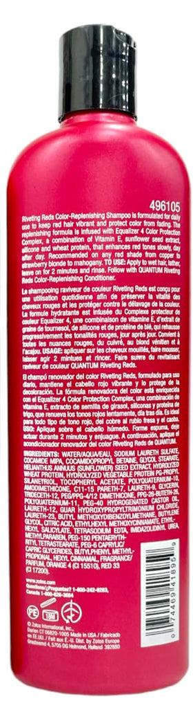 Georgie Riveting Reds shampoo close-up demonstrating creamy texture for daily use.