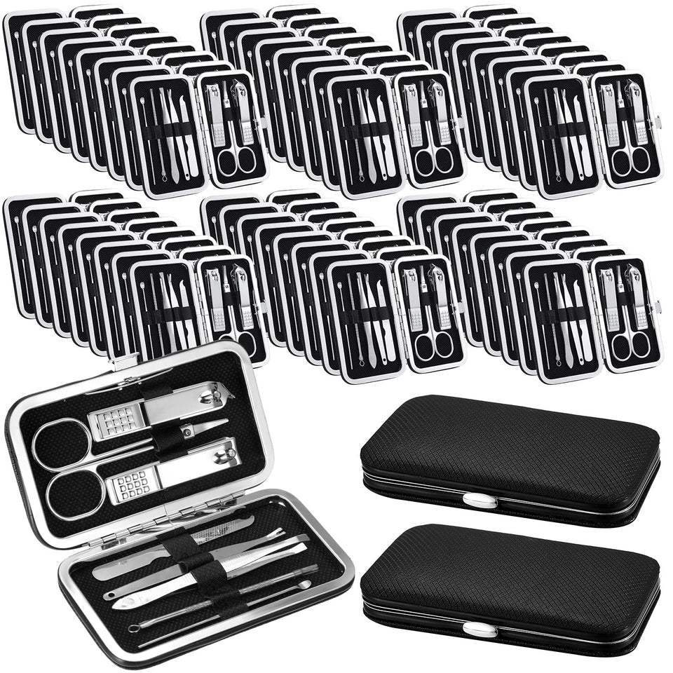 Geosar 50-set travel manicure kit case, compact and organized for on-the-go grooming