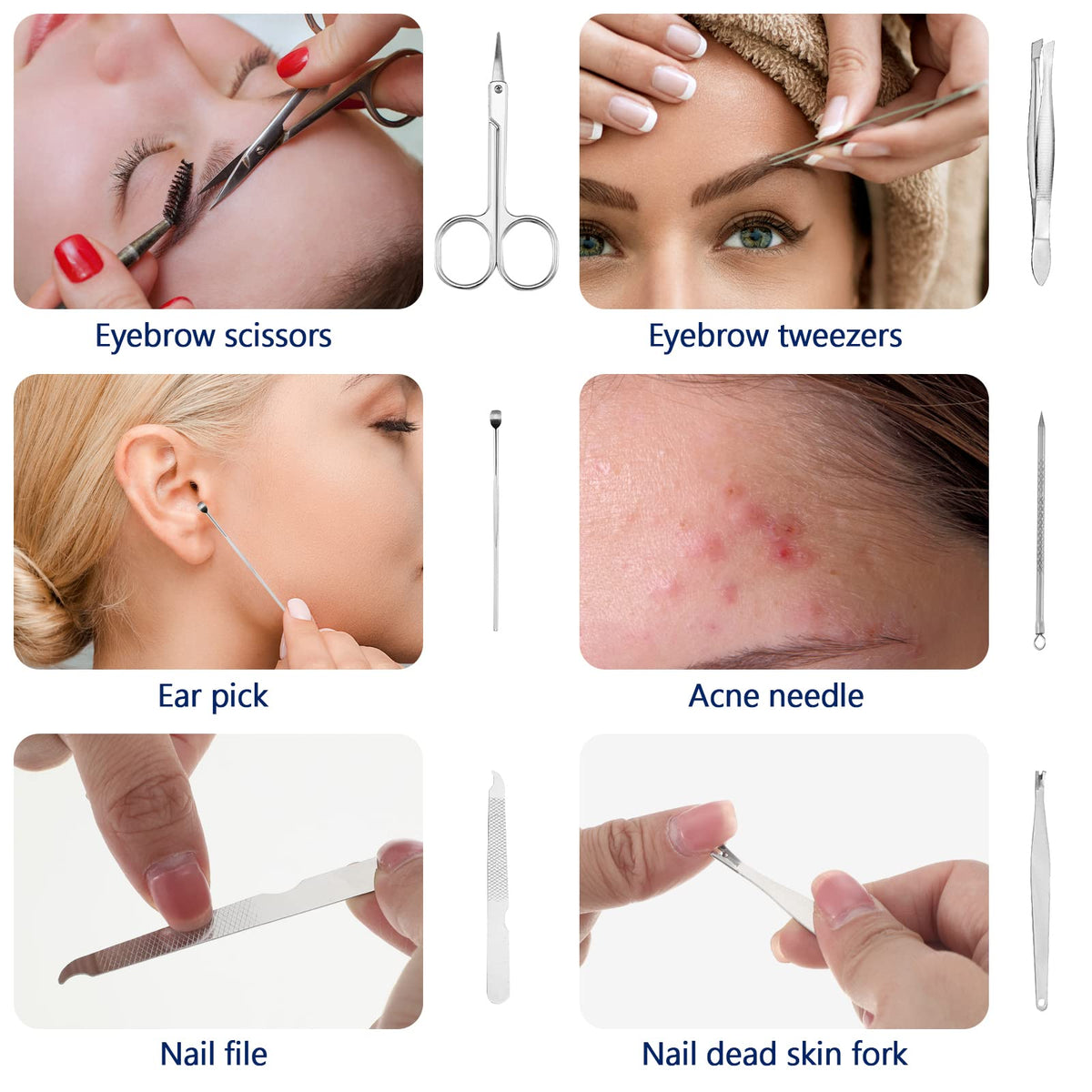 Geosar professional nail tools laid out for home or travel