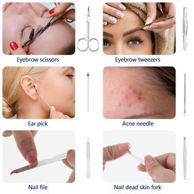 Geosar professional nail tools laid out for home or travel