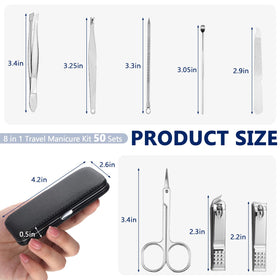 Geosar stainless steel nail clippers close-up, sharp and precise for clean trims