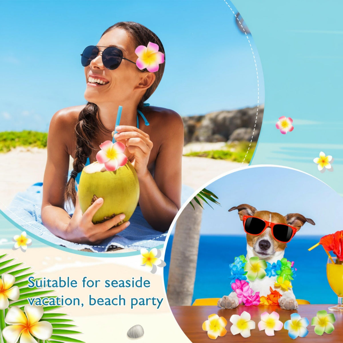 Geosar tropical hair accessory clip keeps hair secure during activities
