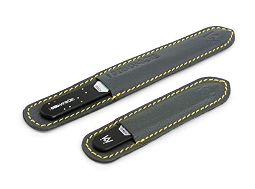 GERMANIKURE 2-piece black glass nail file set with durable surface for natural nails