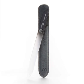 GERMANIKURE glass nail file in Books and Coffee sleeve for natural nails