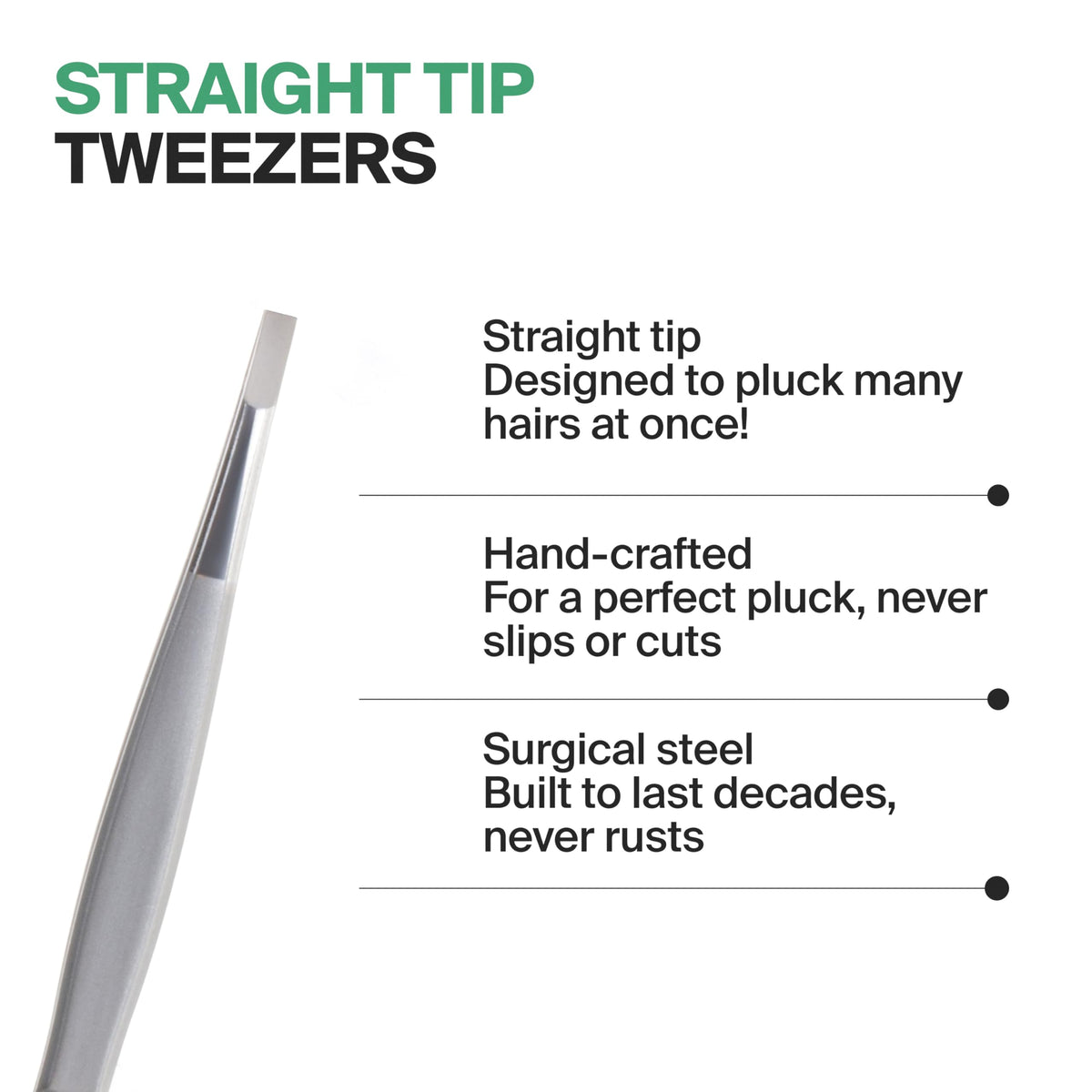 GERMANIKURE leather case protects the tweezers during travel and storage.