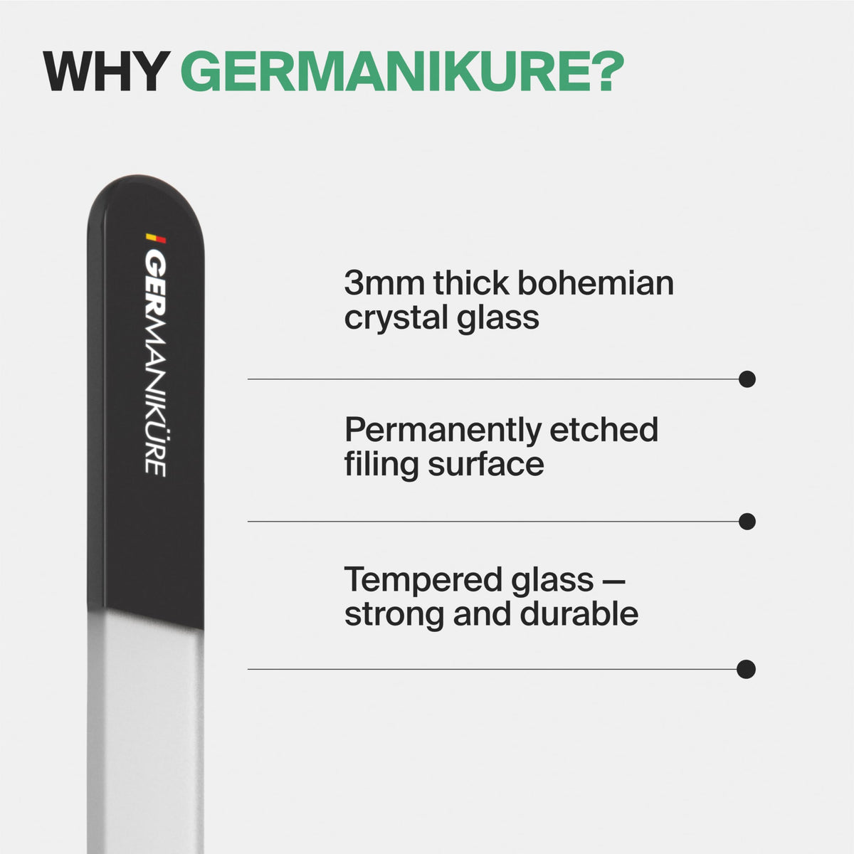 GERMANIKURE professional-grade tool for smooth natural nail shaping