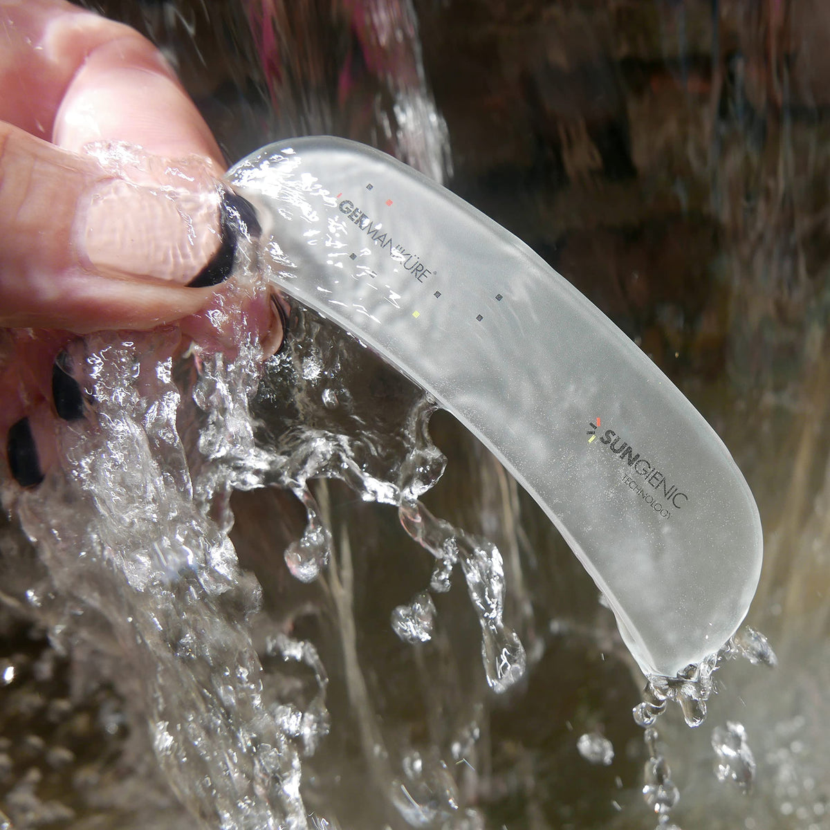 Surface permanently etched, avoiding wear from coating abrasives.
