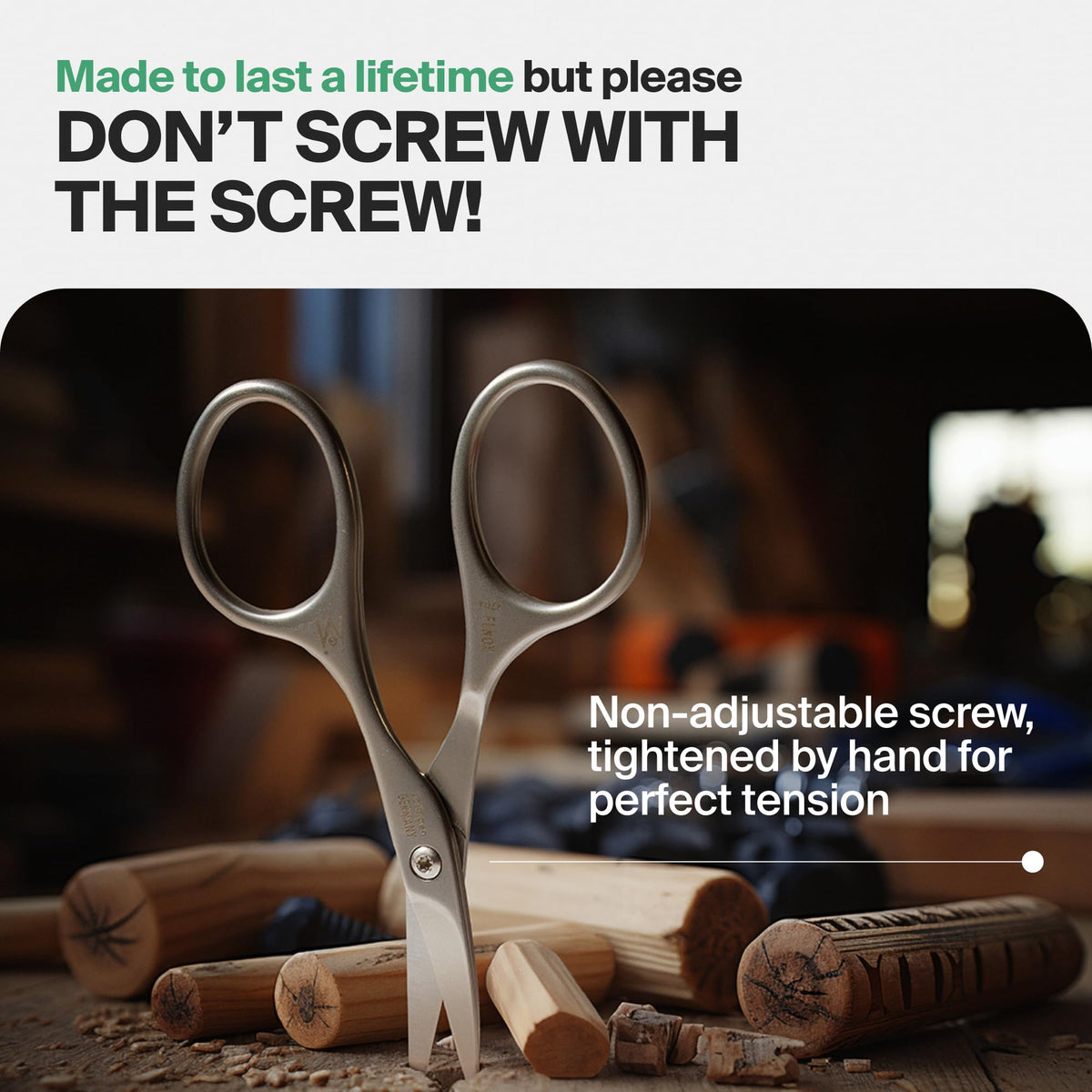 GERMANIKURE precision blade edge emphasizes long-lasting sharpness and accuracy.