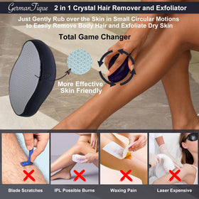 Germantique Crystal Hair Eraser packaging highlighting gift-ready presentation.