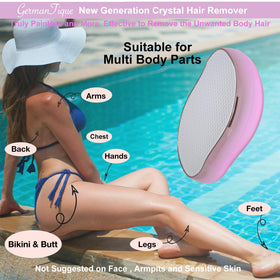 Germantique Portable hair removal stone ready for travel and on-the-go use.