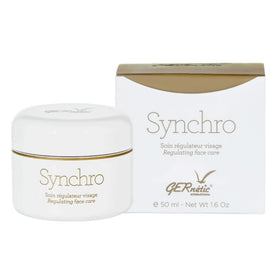 Gernetic Synchro Cream jar close-up showing creamy texture for skincare benefits