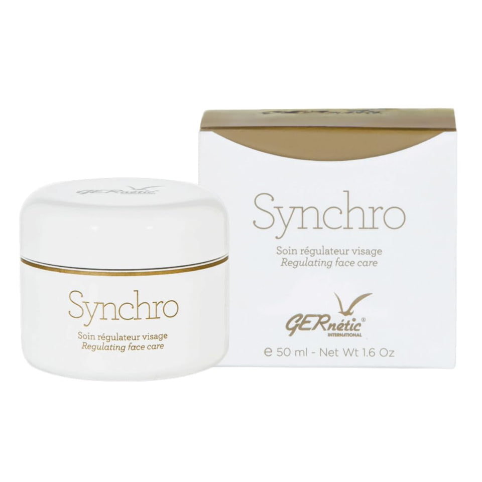 Gernetic Synchro Cream jar close-up showing creamy texture for skincare benefits