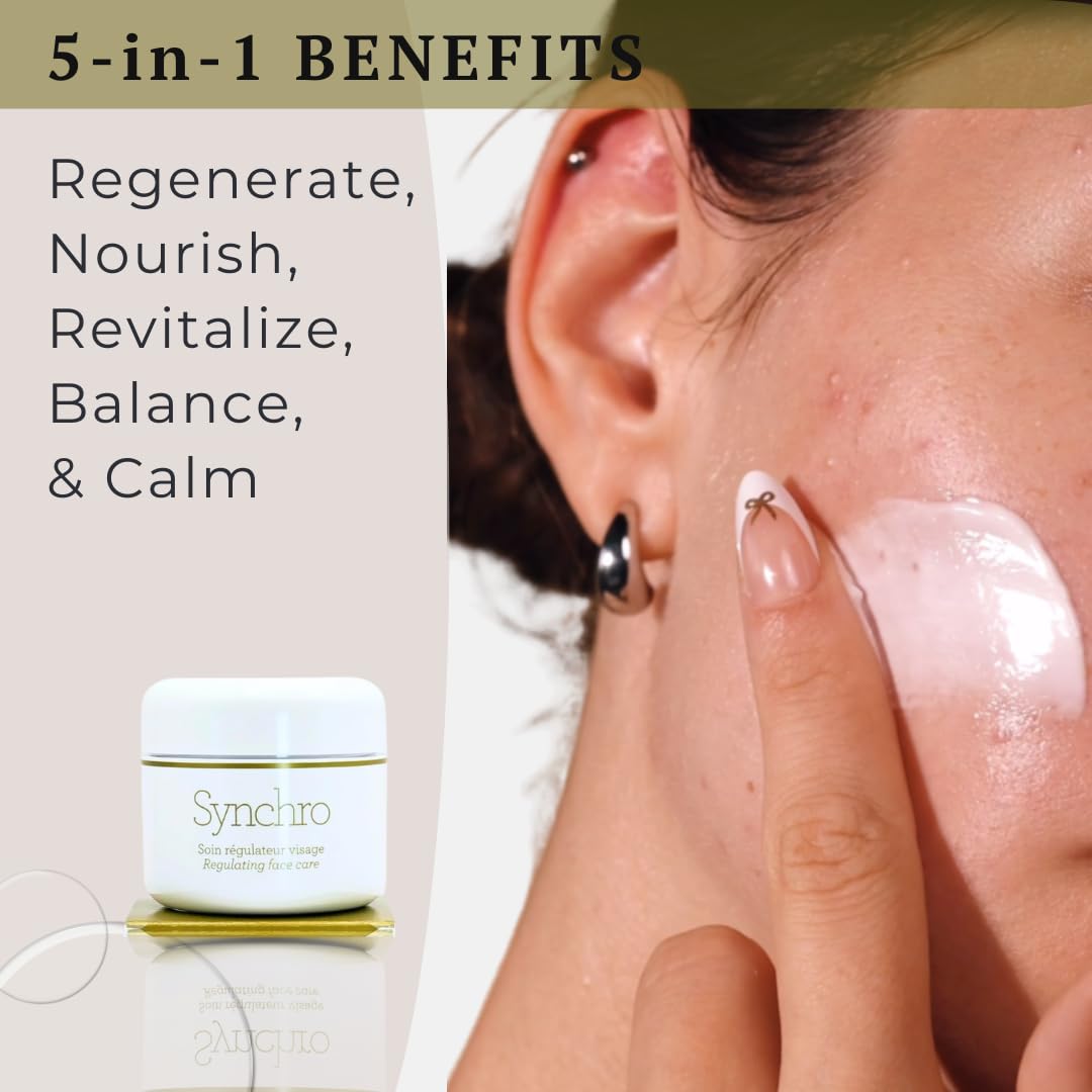 Close-up of Gernetic Synchro Cream's rich texture for deep nourishment