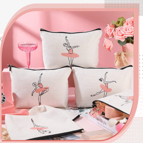 Gerrii canvas makeup bag with a sturdy zipper for secure storage