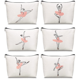 Gerrii 6-pack dance makeup bags set for daily use and gifting