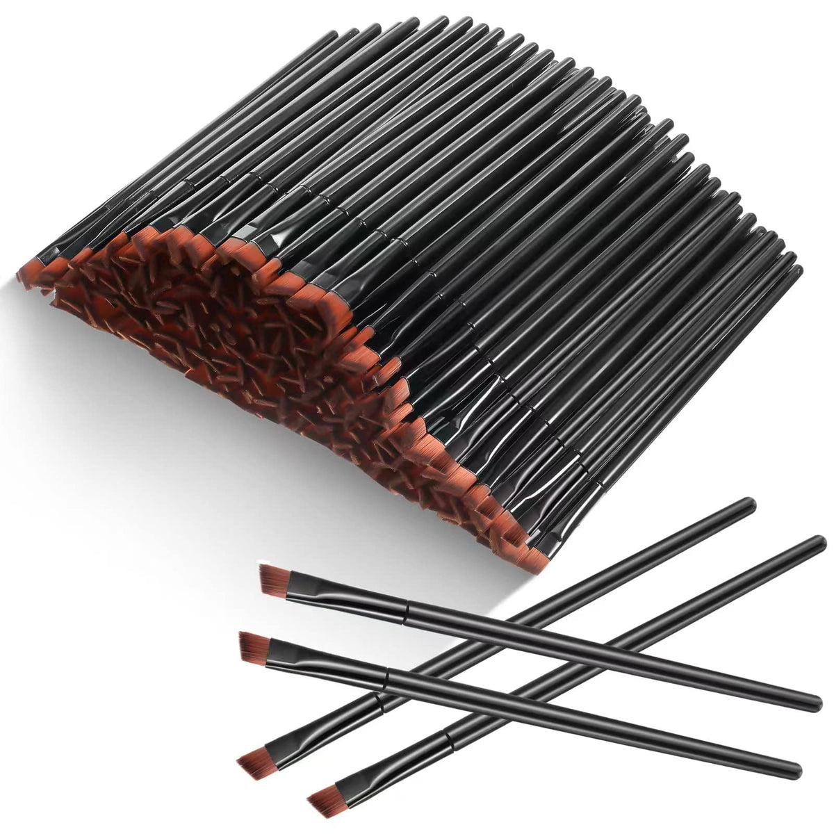 Gerrii disposable angled eyebrow brushes for precise brows on the go