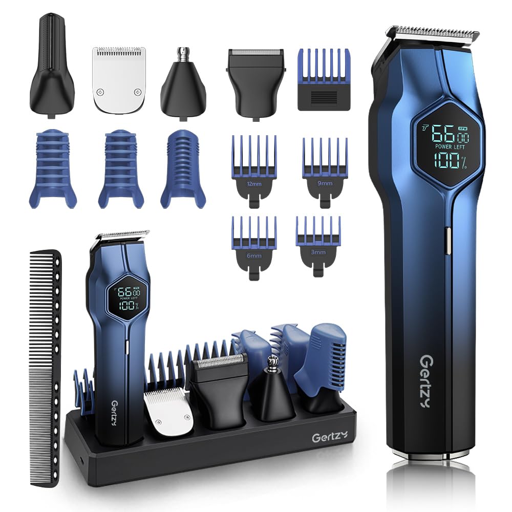 GERTZY 5-in-1 grooming kit front view showing compact design for daily trimming
