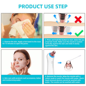 GERY usage steps guide image illustrating simple pore cleansing routine.