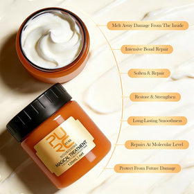 GES Hair Conditioner before-after demonstrating smoother, more manageable hair