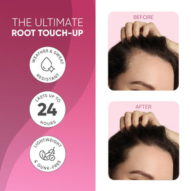 Get Back Gorgeous Hairline Powder application stroke shows natural finish.