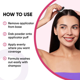 Get Back Gorgeous Hairline Powder travel-kit showcases portable solution for touch-ups anywhere.