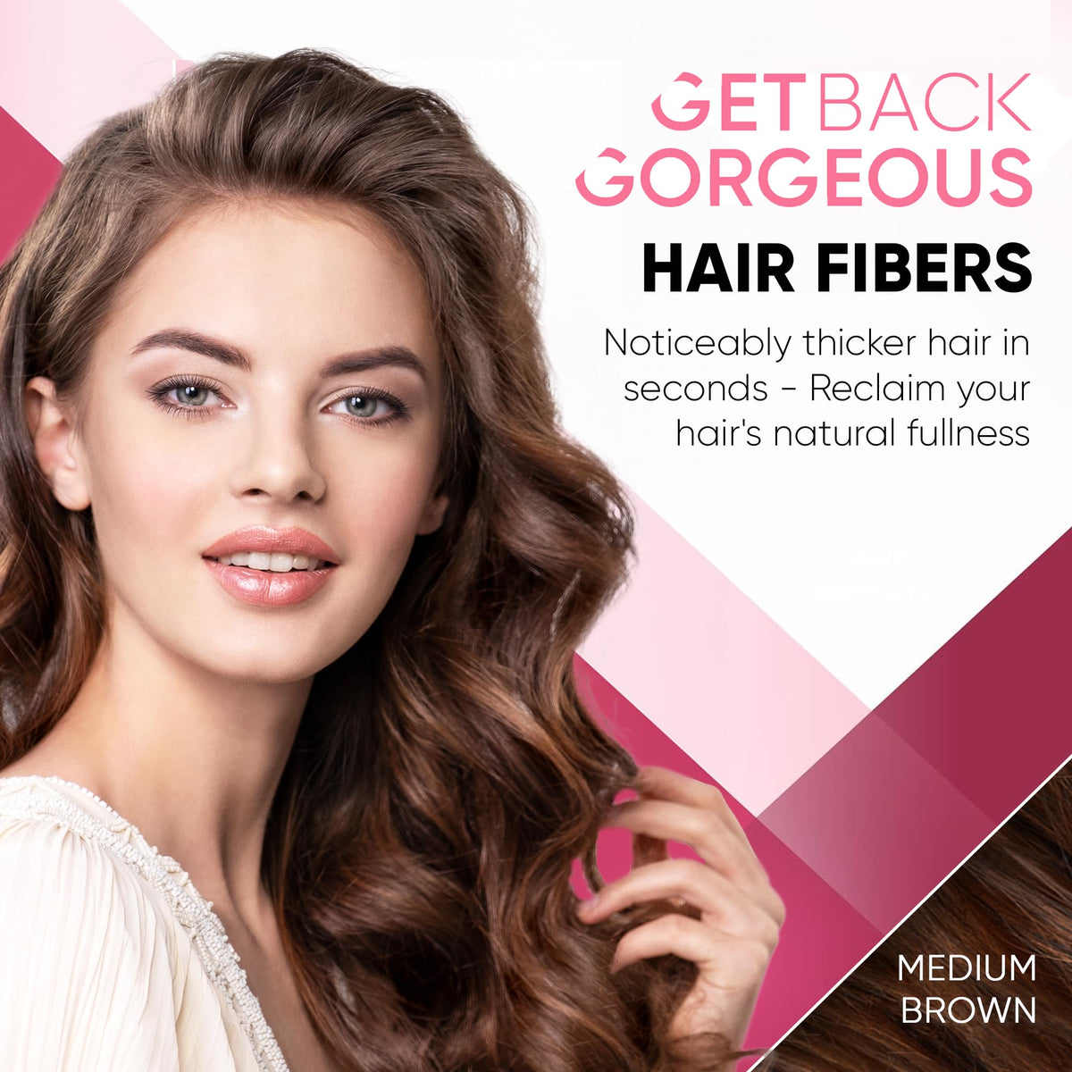 Get Back Gorgeous GBG Hair Fibers application-blend blends fibers for natural fullness.