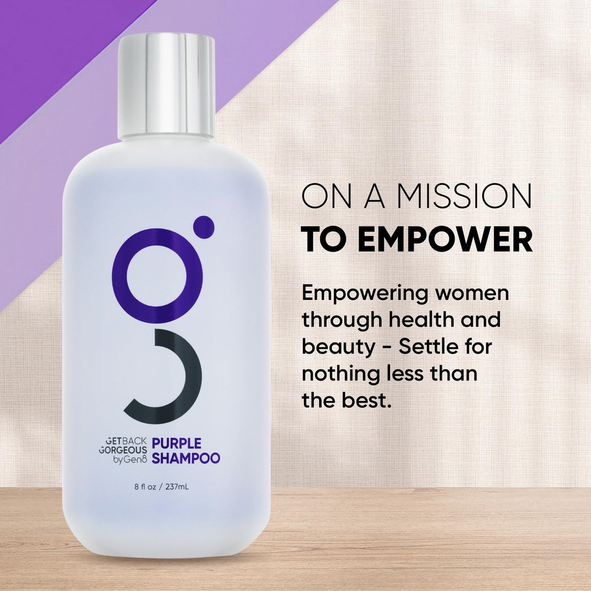 Get Back Gorgeous Purple Shampoo helps hair become soft and silky after use