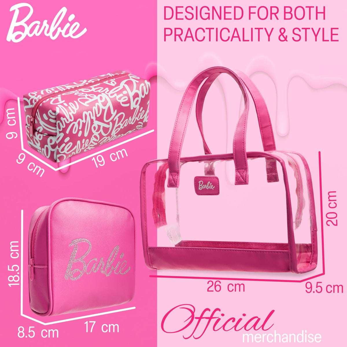 Get Trend Barbie bag with carry handles easy grab and go organization