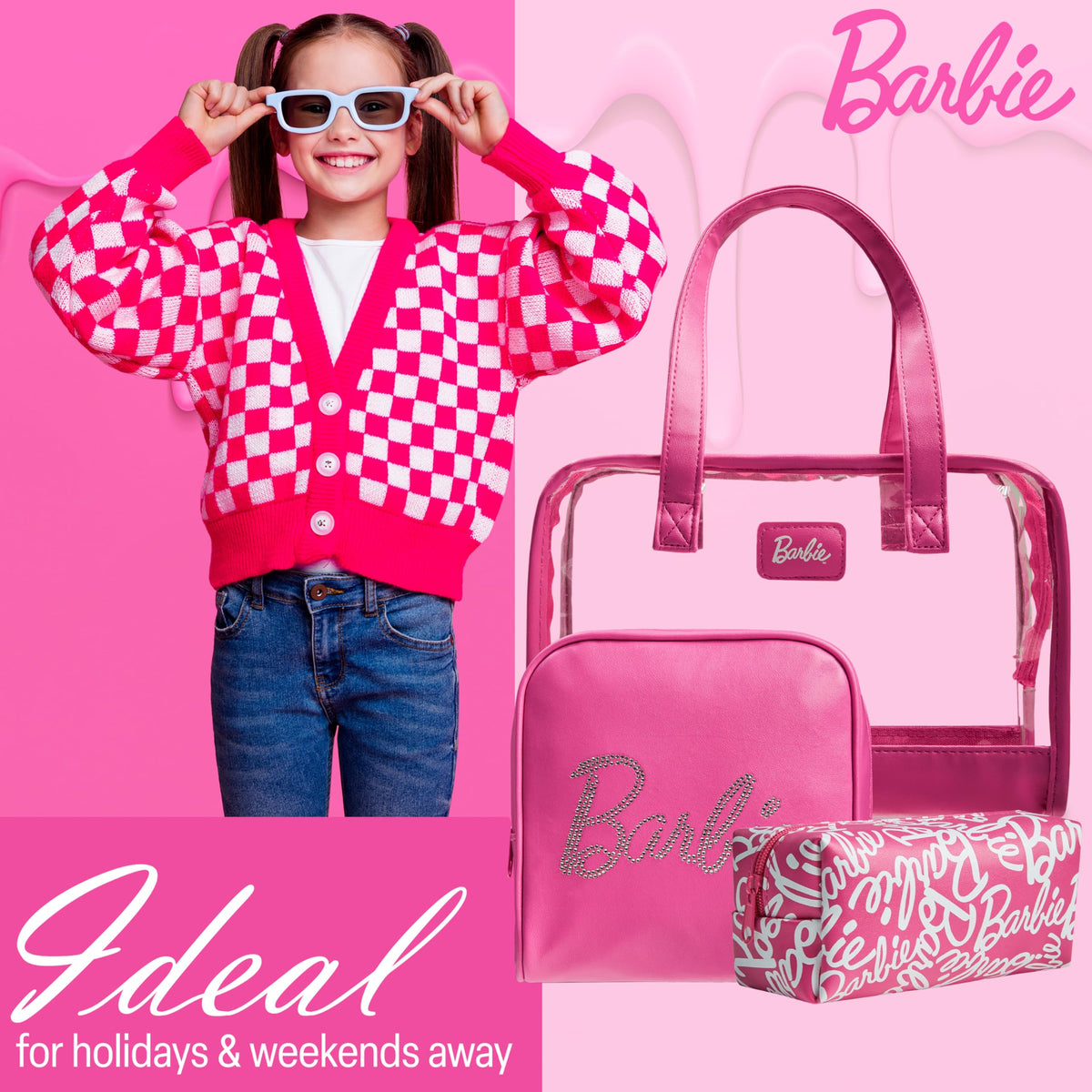 Get Trend Barbie small makeup bag perfect for compact essentials and daily touchups