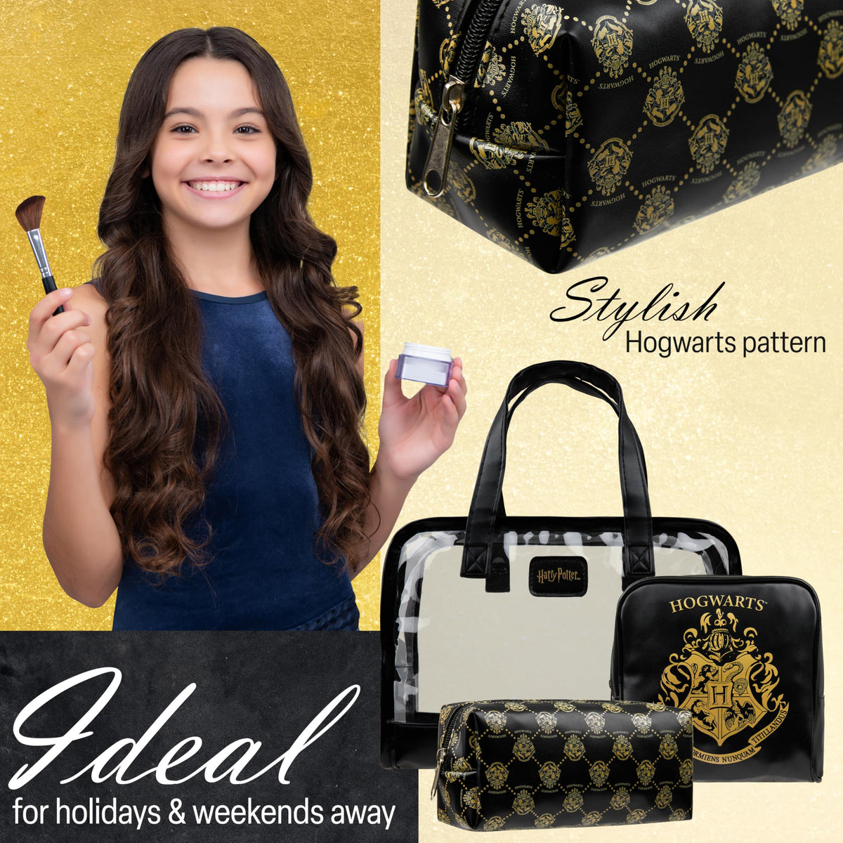 Get Trend Harry Potter medium pouch keeps skincare bottles neatly separated