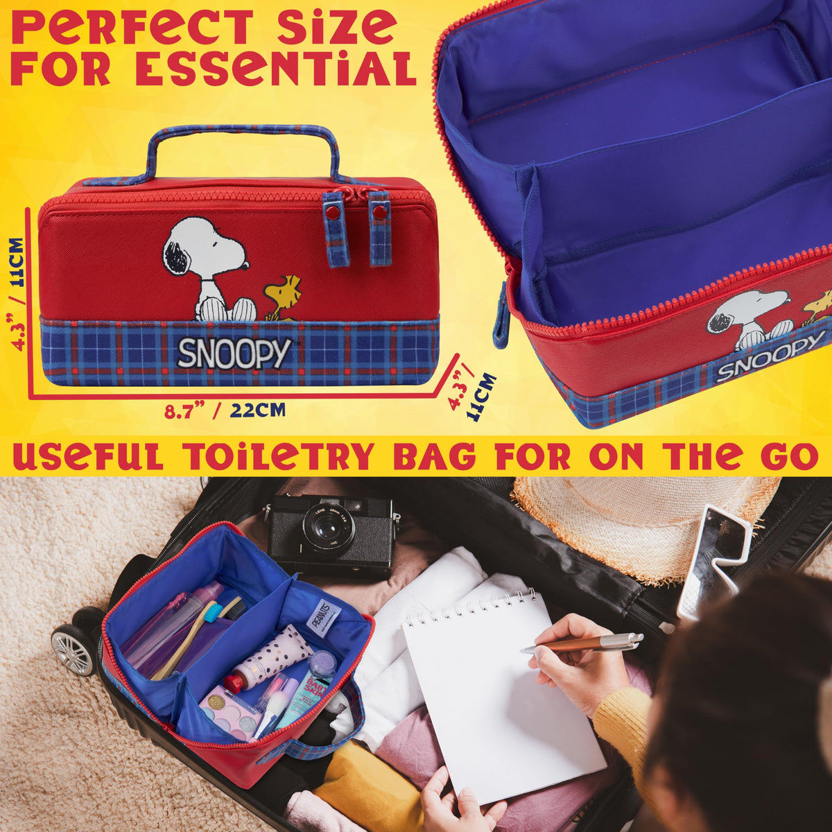 Get Trend Peanuts Snoopy Toiletry Bag gift-ready packaging for gifting