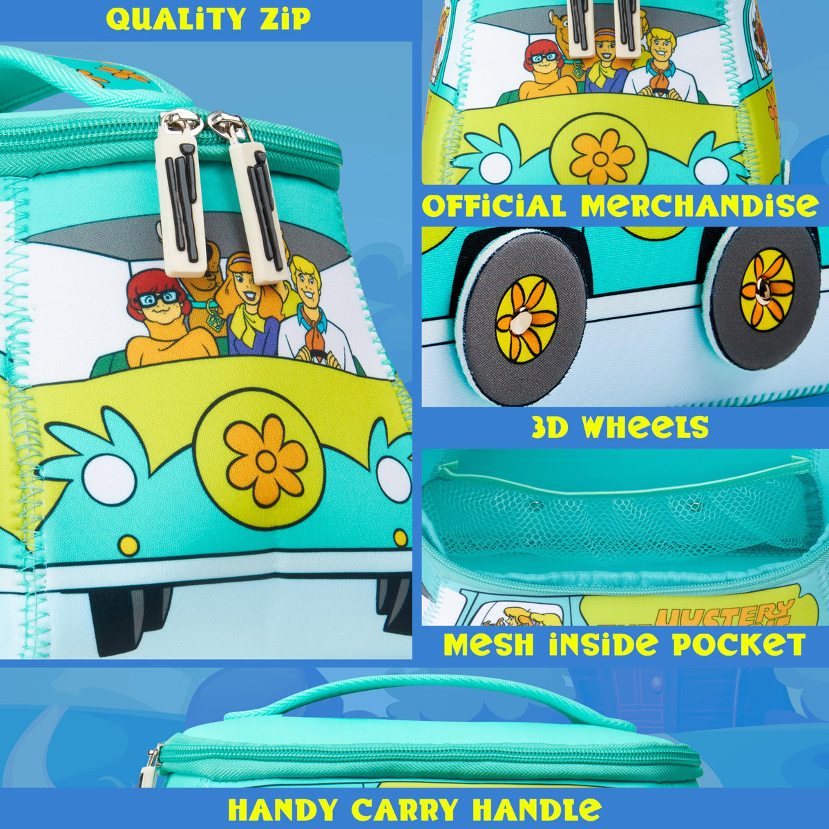 Get Trend Scooby Doo toiletry bag side pocket for small items.