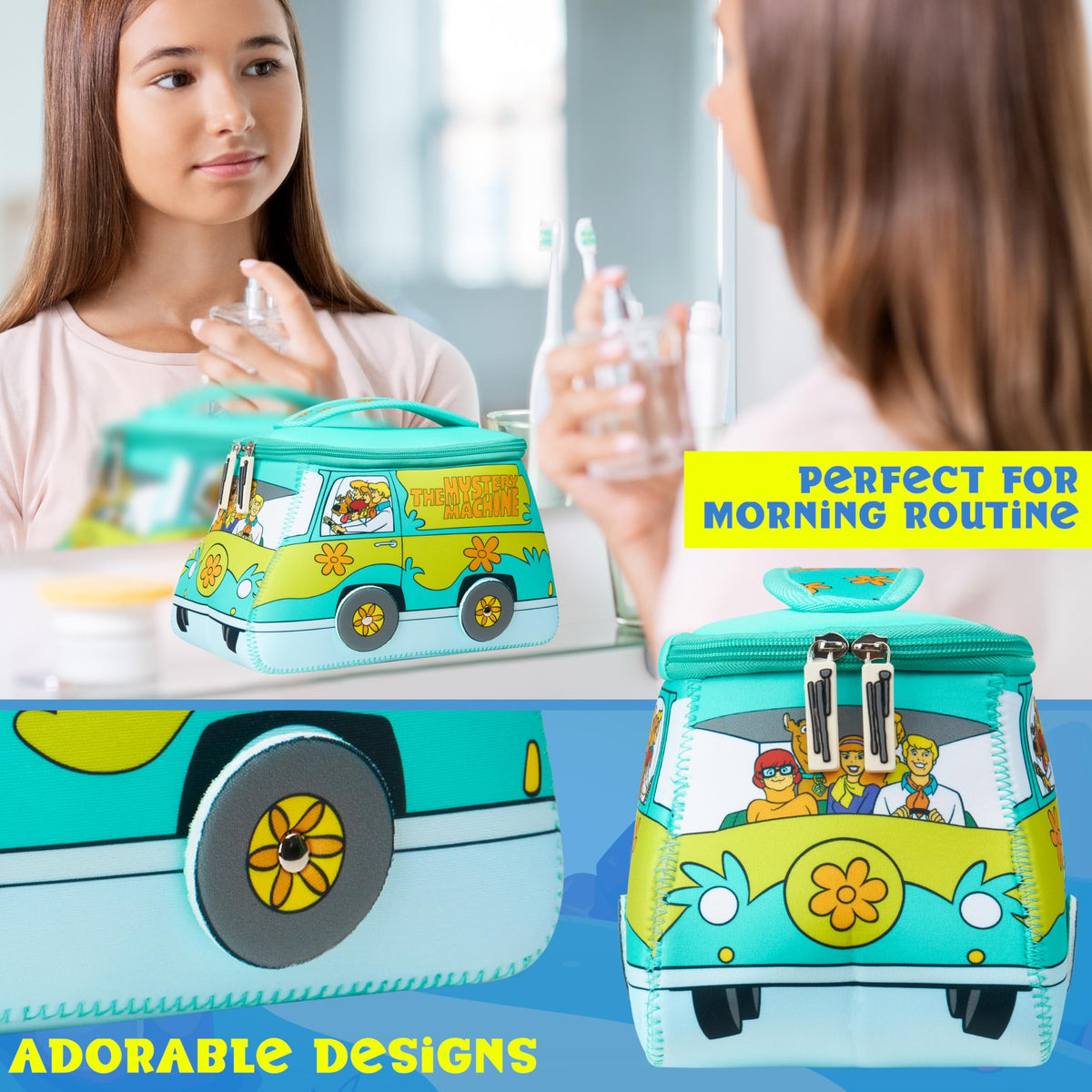 Get Trend Scooby Doo toiletry bag water-resistant lining protects contents.