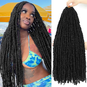 GetGal butterfly locs 24inch closeup: realistic distressed texture for natural-looking faux locs