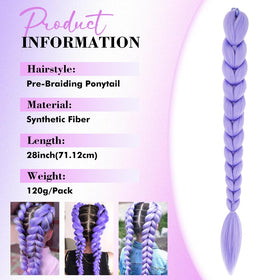 GetGal pre-styled braid ponytail with heat-resistant fiber for quick looks.